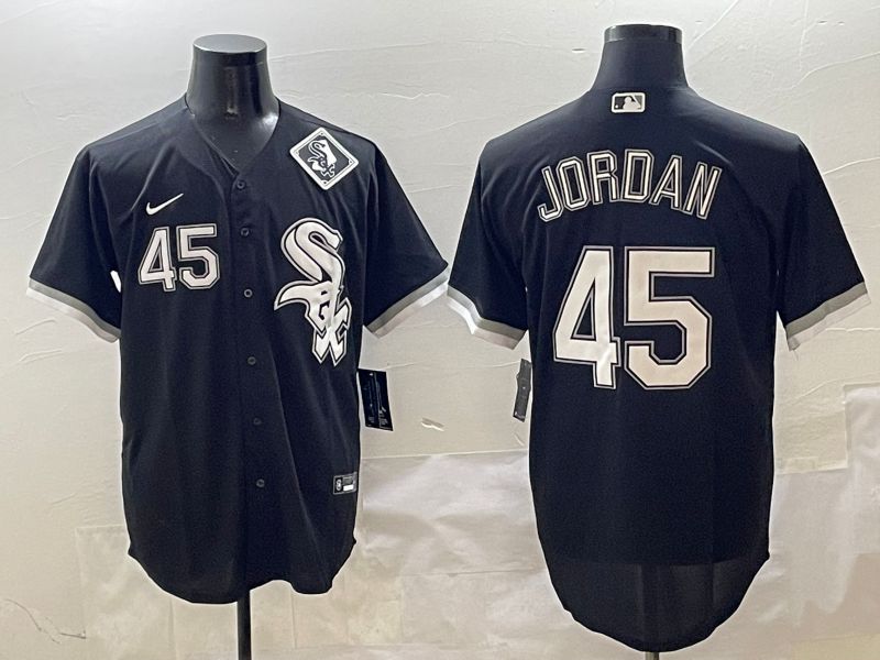 Men Chicago White Sox #45 Jordan Black Game 2025 Nike MLB Jersey style 2->chicago white sox->MLB Jersey